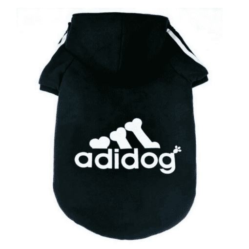 Adidog Dog Hoodie - All Pet Things - XL / Black