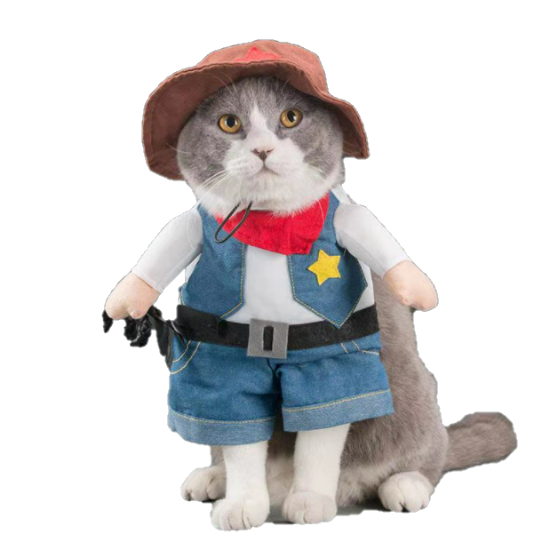 Cat Sheriff Funny Pet Halloween Costume - All Pet Things - S