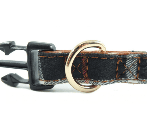 Designer Plaid Bow-tie Dog Collar - All Pet Things - Black / L