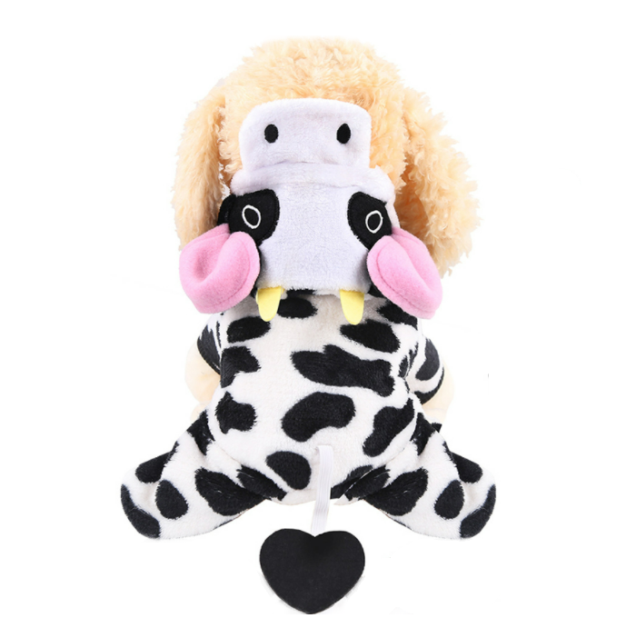 Cow Fleece Dog and Cat Halloween Costume - All Pet Things - S