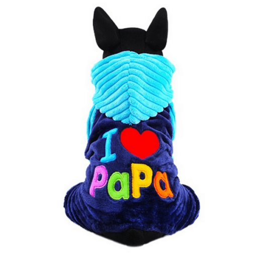 I Love Mama/Papa Dog Hoodie - All Pet Things - I Love Papa / XS