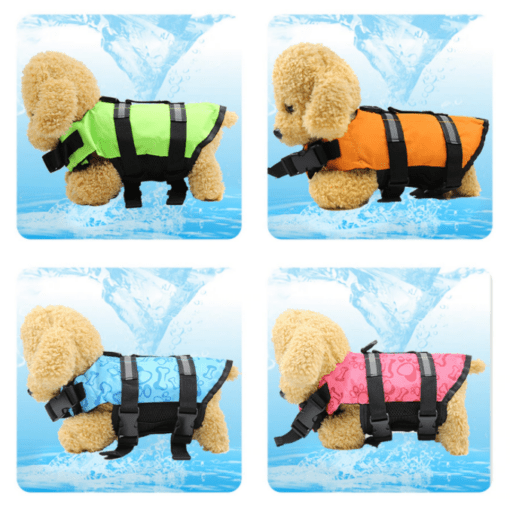 Dog Life Jacket Vest - Have Fun in the Water and Stay Safe! - All Pet Things - Blue Paw Print / XL