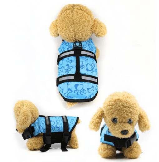 Dog Life Jacket Vest - Have Fun in the Water and Stay Safe! - All Pet Things - Blue Paw Print / M