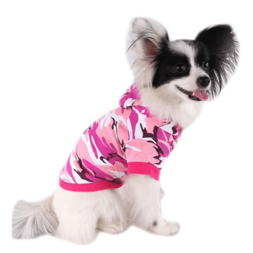 Camoflauge Dog Hoodie - All Pet Things - Pink / M