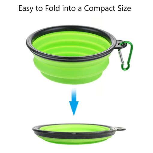 Portable Dog Food and Water Travel Bowl - Compact and Easy to Carry on the Go! - All Pet Things - Green