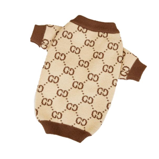 Pucci Brown and Tan Monogram Sweater - All Pet Things