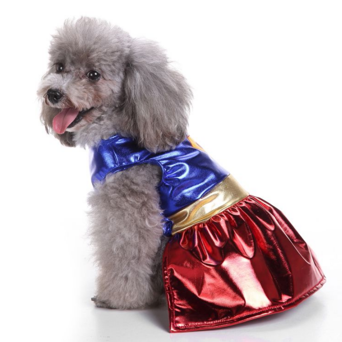 Deluxe Wonder Dog Super Hero Pet Halloween Costume - All Pet Things - S