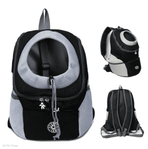 Deluxe Mesh Padded Dog Carrier Backpack - The best way to carry your Pet! - All Pet Things - Black / S