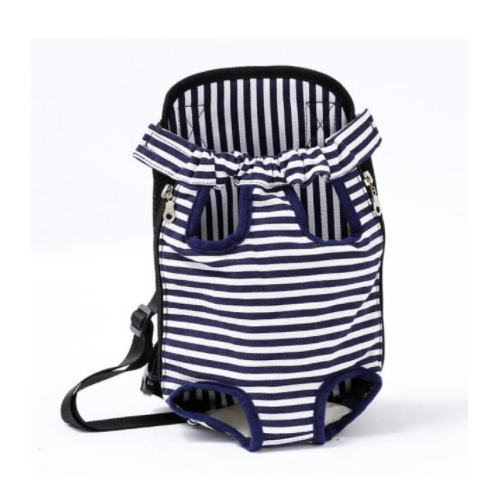 Adjustable Mesh Pet Carrier Backpack - All Pet Things - Blue Stripe / S
